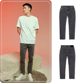 【Lee 官方旗艦】男裝 牛仔褲 / 709 低腰合身小直筒 黑色洗水(LB417077151)