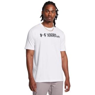 【UNDER ARMOUR】UA官方直營 男 SLICED WORDMARK 短袖T-Shirt 1386807-100(白色)