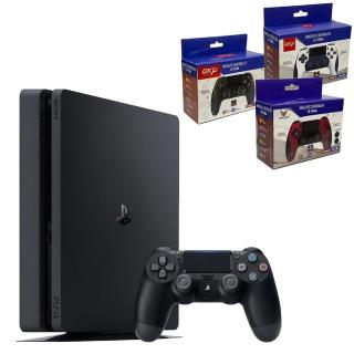 【SONY 索尼】PS4 Slim 1TB 主機+副廠手把(台灣公司貨 2218型)