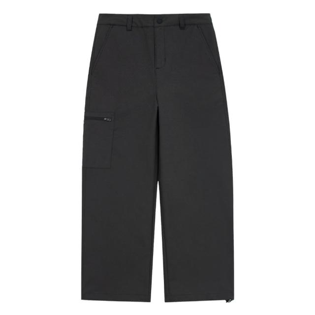 【The North Face】TNF 休閒 防潑水可調節縮口長褲 W M66 TWILL WIDE LEG PANT-AP 女 黑(NF0A83UXJK3)