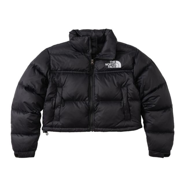 【The North Face】TNF 北臉 休閒 防潑水舒適保暖短版羽絨外套 W NUPTSE SHORT JACKET 女 黑(NF0A5GGEKX7)