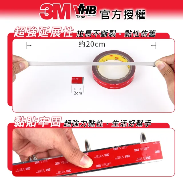 【STREET-R】3M VHB系列 超黏車用雙面膠(寬20mmx長2M)