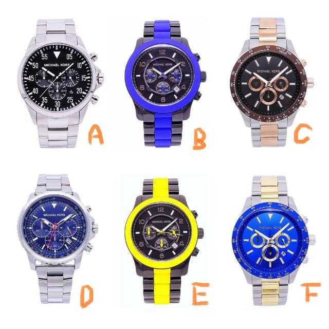 【Michael Kors】常勝榮耀美式風格計時腕錶MK8413/MK8641/MK8756/MK8758