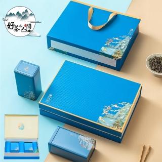 【好茶在人間】清川典藏高山清香烏龍茶伴手禮盒(150g/包X2/鐵罐/禮盒/提袋/清香型)