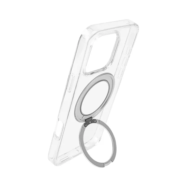 【Gramas】iPhone 16 Pro Max 6.9吋 Mag-O 支架磁吸透明保護殼(透)