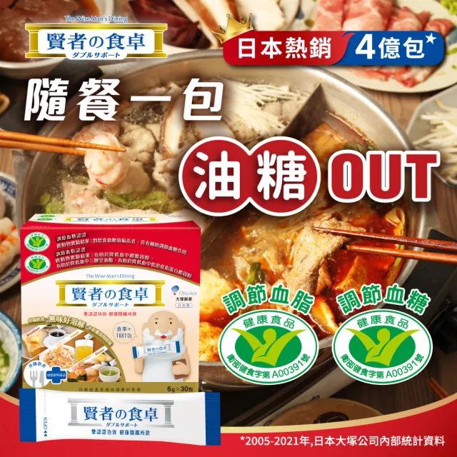 【賢者之食桌】纖維粉末包 3盒組(30包/盒-膳食纖維 國家健字號認證 調節血糖 調節血脂 日本原裝進口)