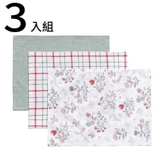 【NITORI 宜得利家居】純棉廚房抹布3入 CWI PM06(抹布 純棉)