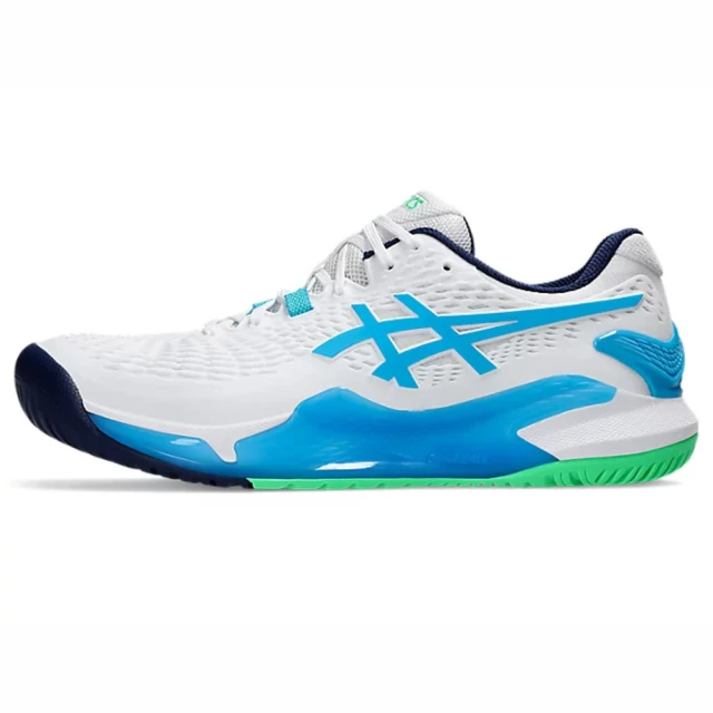 asics 亞瑟士 Gel-resolution 9 男 網球鞋 運動 訓練 耐磨 支撐 白 藍綠(1041A330-103)