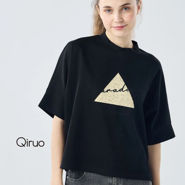 Qiruo 奇若名品 秋冬短袖專櫃棉上衣3007A時尚風格(M-XL)