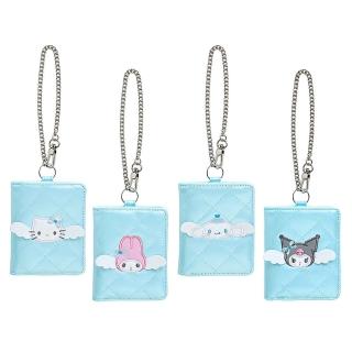 【SANRIO 三麗鷗】水色夢天使系列 皮質摺疊卡片夾 票卡夾