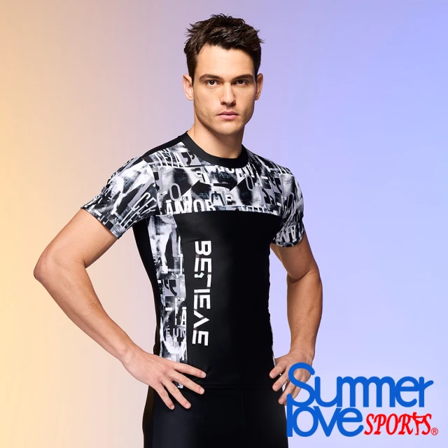 Summer Love 夏之戀Summer Love 夏之戀 大男短袖衝浪裝上衣(C24908)