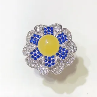 【勝弘珠寶】波羅的海蜜蠟戒指-7MM