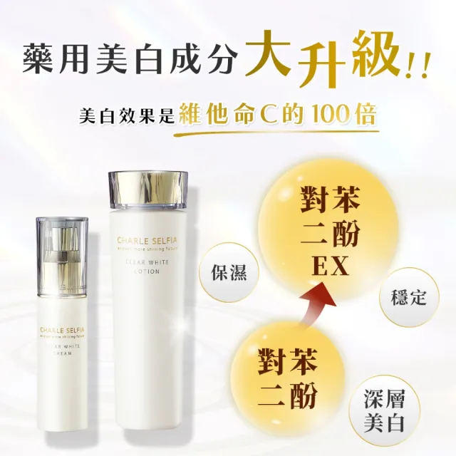 【Charle 夏蕾】極致淨白1+1超值組(化妝水+精華乳)