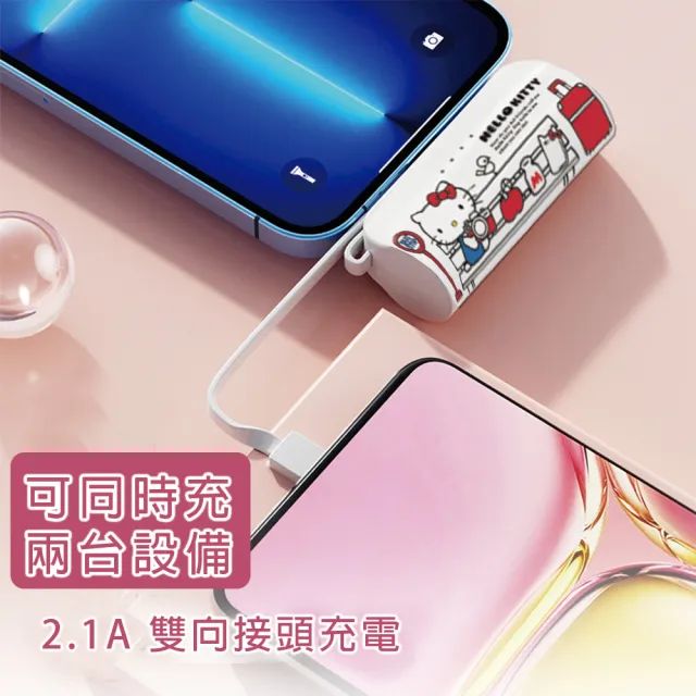 Hello Kitty KPB-2301A 5000mAh 快充直插式口袋行動電源(TYPE-C接頭)