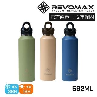 【REVOMAX 銳弗】官方直營 不鏽鋼秒開保溫瓶592ml(保溫保冰 304不鏽鋼 可裝氣泡飲)