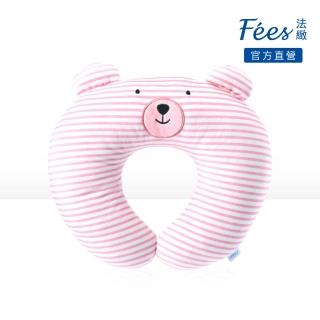 【Fees 法緻】寶貝熊護頸枕(粉條/藍條)