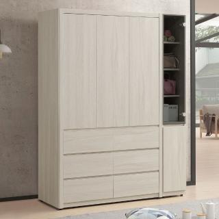 【Homelike】喜家居5x7尺六抽玻璃衣櫃(2348)