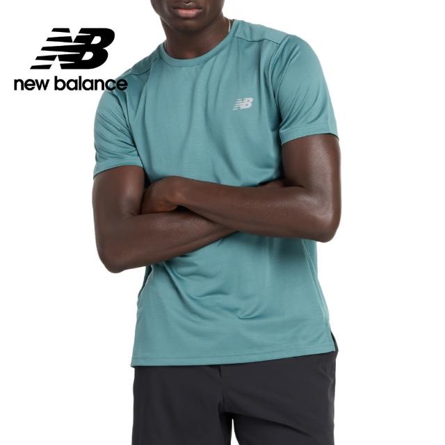 【NEW BALANCE】NB 吸濕排汗短袖上衣_MT41222NUS_男性_綠色(美版 版型偏大)