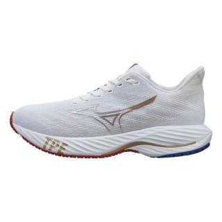 【MIZUNO 美津濃】MIZUNO 慢跑鞋 運動鞋 WAVE RIDER 28 白金(J1GC245501)