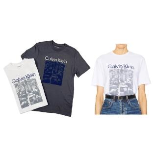 【Calvin Klein】短T 紐約 市景 CK 帝國大廈 美版偏大 純棉 T恤 CK 上衣 送禮(短袖 T恤9912BT3)