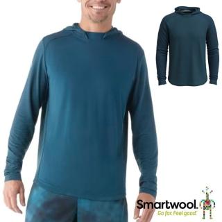 【SmartWool】男 美麗諾羊毛運動型網眼連帽長袖.連帽T恤.休閒運動上衣(SW002295-G74 暮光藍)