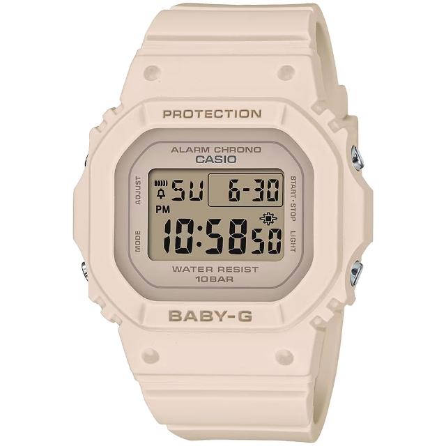 【CASIO 卡西歐】BABY-G 纖薄輕巧電子手錶 情人節 禮物(新版BGD-565U-4/舊版BGD-565-4/速)