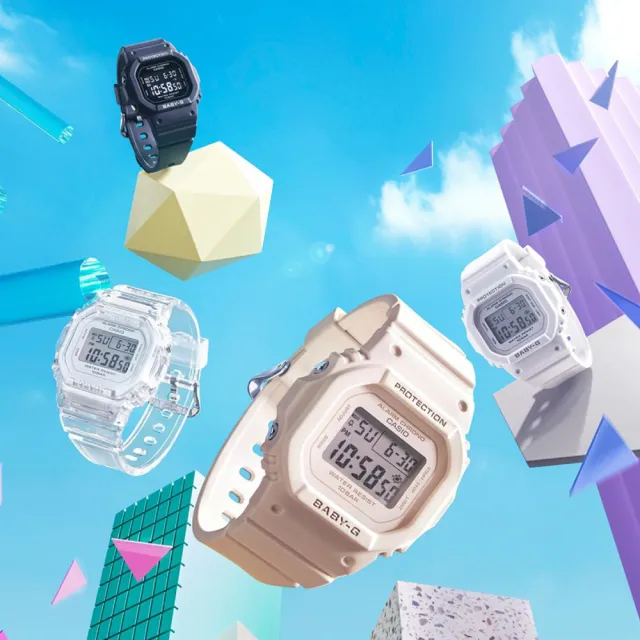 【CASIO 卡西歐】BABY-G 纖薄輕巧電子手錶 禮物 開學(新版BGD-565U-4/舊版BGD-565-4/速)