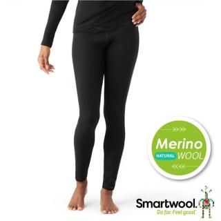 【SmartWool】女 All-season 美麗諾羊毛內著長褲.衛生褲.內搭褲.貼身褲.打底褲(SW016909-001 黑色)