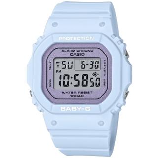 【CASIO 卡西歐】BABY-G 春日色彩珠光面電子手錶-紫丁香色 情人節 禮物(BGD-565SC-2/速)
