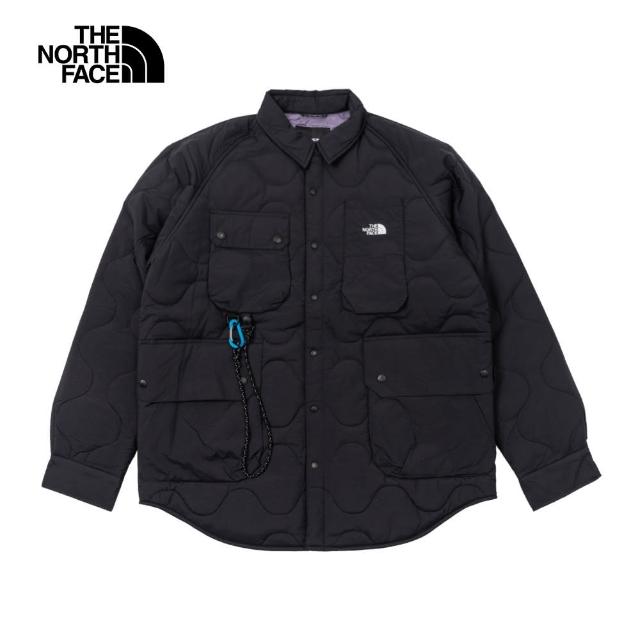 【The North Face】北面UE男款黑色DWR防潑水多口袋設計鋪棉外套｜5JU4JK3