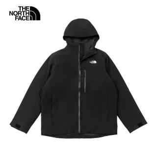 【The North Face】北面男款黑色DryVent防水透氣保暖連帽羽絨內裡三合一外套｜83SL4HF