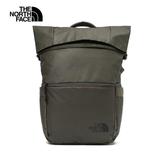 【The North Face 官方旗艦】北面男女款綠色DWR防潑水耐用大容量休閒後背包｜81DO4WC