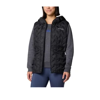 【Columbia 哥倫比亞】女款-保暖羽絨連帽背心-黑色(UWR87160BK/IF)