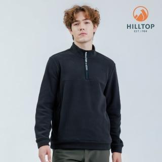 【Hilltop 山頂鳥】POLARTEC保暖刷毛上衣 男款 黑｜PH51XML4ECA0