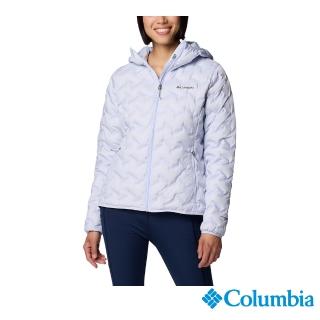 【Columbia 哥倫比亞】女款-保暖羽絨連帽外套-淺藍色(UWR27690LB/IF)