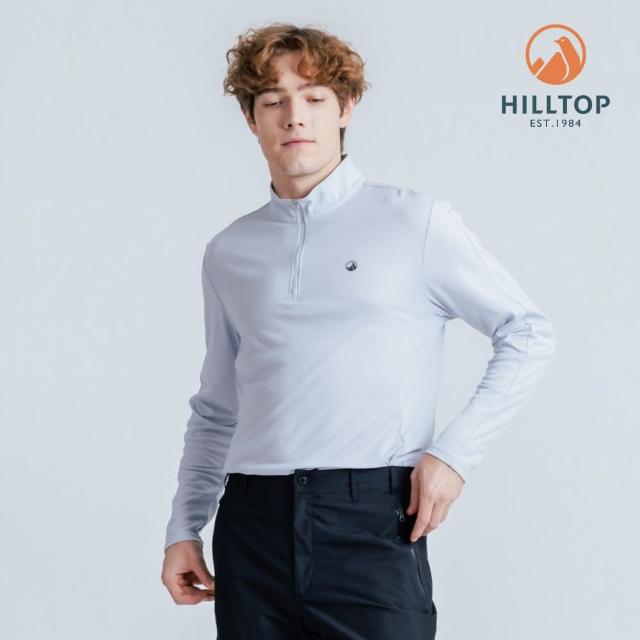 【Hilltop 山頂鳥】POLARTEC輕量 POLYGIENE抗菌吸濕快乾長袖針織上衣 男款 灰｜PS15XM36ECK0