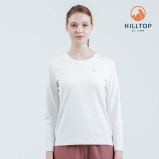 【Hilltop 山頂鳥】ZISOFIT保暖POLYGIENE抗菌吸濕快乾長袖圓領彈性衛生衣 女款 白｜PH56XF95ECB0