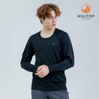 【Hilltop 山頂鳥】ZISOFIT POLYGIENE抗菌吸濕快乾保暖彈性長袖衛生衣 男款 黑｜PH56XM94ECA0