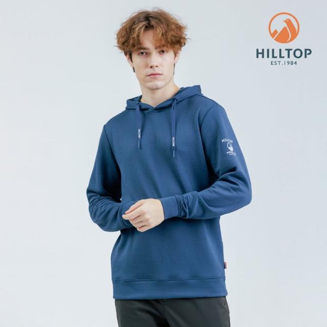 【Hilltop 山頂鳥】POLYGIENE抗菌保暖連帽上衣 男款 藍｜PH51XML7ECE0