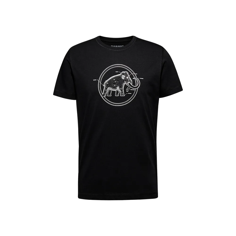 【Mammut 長毛象】Mammut Core T-Shirt Lines Men 機能有機棉LOGO短袖T恤 男款 黑色 #1017-04045