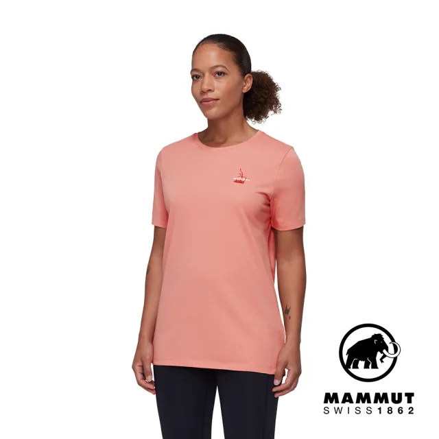 【Mammut 長毛象官方直營】Mammut Core T-Shirt Snow W 機能有機棉舒適短袖上衣 女款 石英粉 #1017-04085
