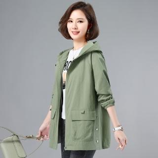 【LANNI 藍尼】★薄款寬鬆風衣外套(上衣/女裝/外套/風衣/休閒/通勤)