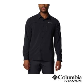 【Columbia 哥倫比亞】男款-超防曬UPF50快排長袖襯衫-黑色(UAE51640BK/IF)