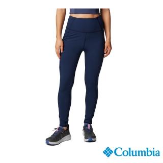 【Columbia 哥倫比亞】女款-快排內著長褲-深藍(UAR78140NY/IF)