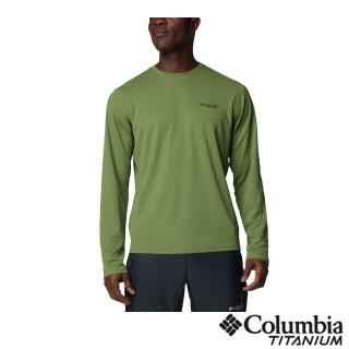 【Columbia 哥倫比亞】男款-超防曬UPF50快排長袖上衣-綠色(UAE81790GR/IF)