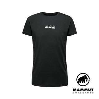 【Mammut 長毛象官方直營】Mammut Seon T-Shirt Playground 機能有機棉短袖T恤 男款 黑色 #1017-06230