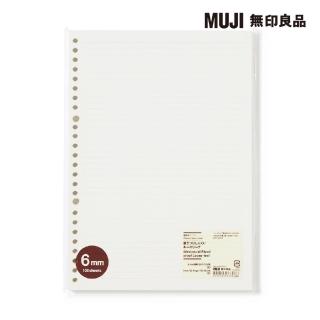 【MUJI 無印良品】植林木不易透色活頁紙/B5.橫線.6mm.100頁