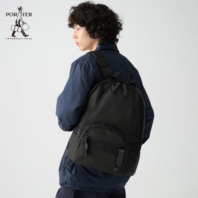 【PORTER INTERNATIONAL】自信經典NEW HEAT後背包(黑)