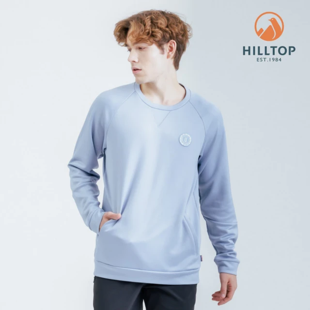 Hilltop 山頂鳥 POLYGIENE抗菌吸濕快乾保暖刷毛彈性上衣 男款 藍｜PH51XML6ECE0