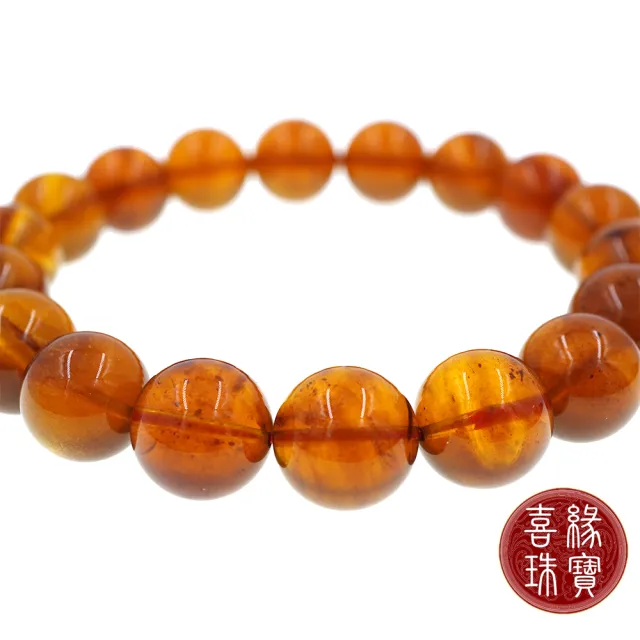 【喜緣玉品】天然琥珀手珠(11mm)